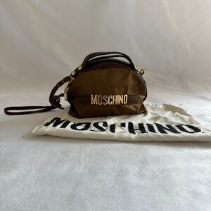 **AUTHENTIC** Moschino 90's Gold Letter Logo Mini Bag - Vintage